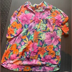 Men's Vibrant Floral Button Down Shirt